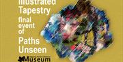 Illustrated tapestry as part of Paths Unseen at Epping Forest District Museum