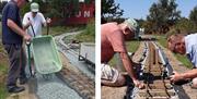 Laying track for the North Weald & District Miniature Railway