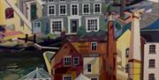 Part of a painting which is a homage to Pardon Mill by Bob Boast