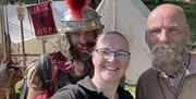 Selfie with Roman and Saxon at an International Living History Festival