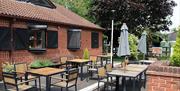 The cafe outside, at Redwings Horse Sanctuary