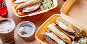 Roydon Marina Boathouse Cafe Bar egg and bacon baguettes