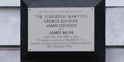 Plaque to the Tolpuddle Martyers who lived near Ongar from 1838 to 1844