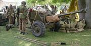 A British Quick Fire (QF) 6 pdr Anti-Tank Gun at the Royal Gunpowder Mills Waltham Abbey during one of its popular VE Day shows.