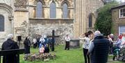 The story of the Waltham Abbey Holy Cross told by King Harold's Memorial.