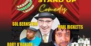 Barrel of Laughs Comedy Club featuring Sol Bernstein, Rory O'Hanlon and Paul Ricketts.