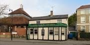 Ongar Library and the Cock Tavern.