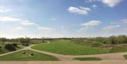 Gunpowder Park view as you step through the entrance.