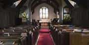 Interior of Greensted Church, near Ongar.