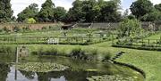 The pond and garden at Copped Hall Epping.