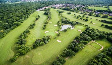 West Essex Golf Club drone shot of course