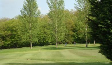 North Weald Par 3 Golf Course fairway and golfers