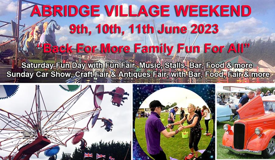 Abridge Village Weekend, 9th to 11th June. Family fun for all.