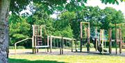 Children's play area at Debden House campsite, Epping Forest.