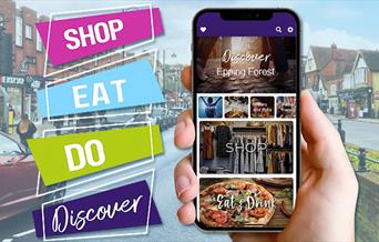 The Discover App allows visitors and locals to find places to shop and eat, and things to do.