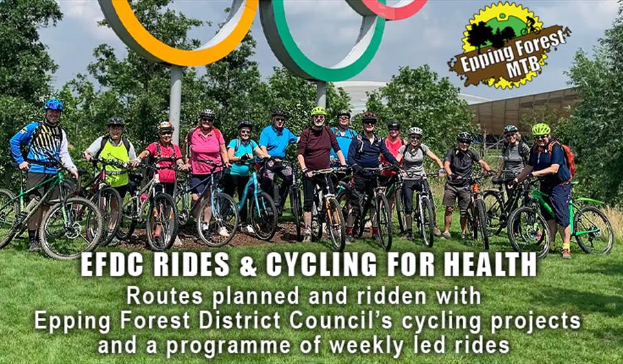 Epping Forest District Council cycling routes and weekly group led rides for health.