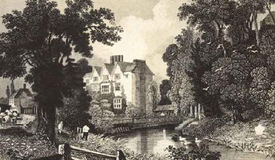 Ongar Castle mound and house1830.