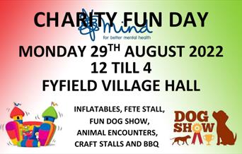 Fyfield Village Hall Charity Fun Day Monday 29 August 2022