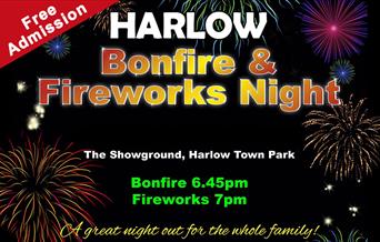 Harlow free bonfire and firework display 2019