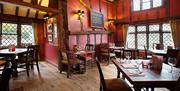 Inside the Kings Head, North Weald. A cosy room for dinning.
