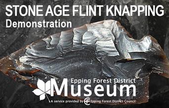 A demonstration of flint knapping at Epping Forest District Museum.
