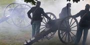 Past Royal Gunpowder Mills visiting reenactors and living history. American Civil War.