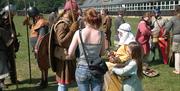 Past Royal Gunpowder Mills visiting reenactors and living history. Saxons and Vikings.
