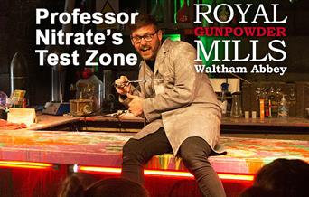 Professor Nitrate's Test Zone at the Royal Gunpowder Mills.