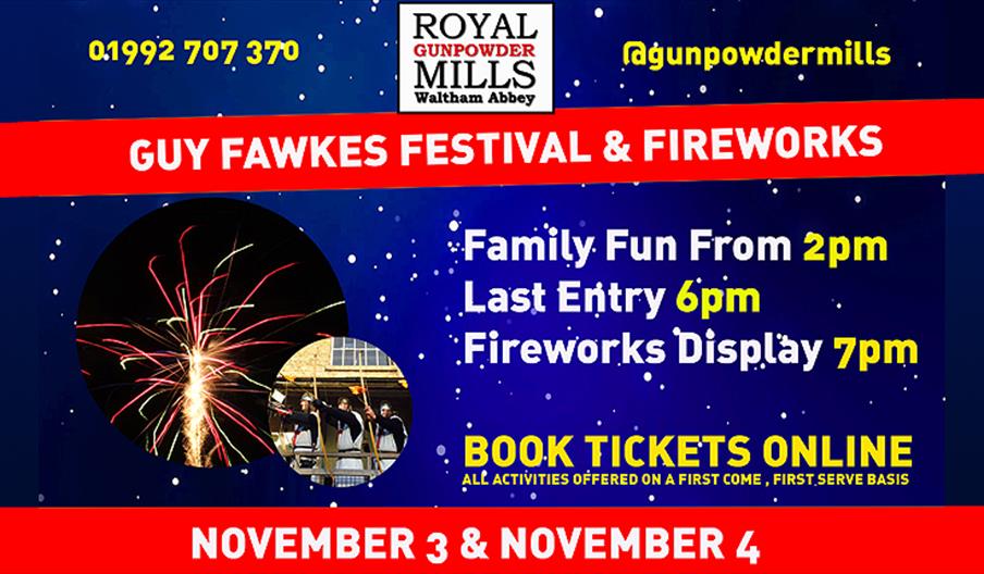 Guy Fawkes Festival and Fireworks at RGM Waltham Abbey.