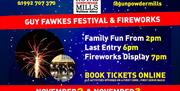 Guy Fawkes Festival and fireworks display at the Royal Gunpowder Mills, 2nd and 3rd November.