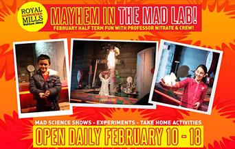 Feb half term fun in the Mad Lab at the Royal Gunpowder Mills Waltham Abbey