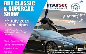 Classic and Supercar show at North Weald Airfield in aid of Rhys Daniels Trust.