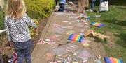 Children's chalk activity at RideLondon Community Fete