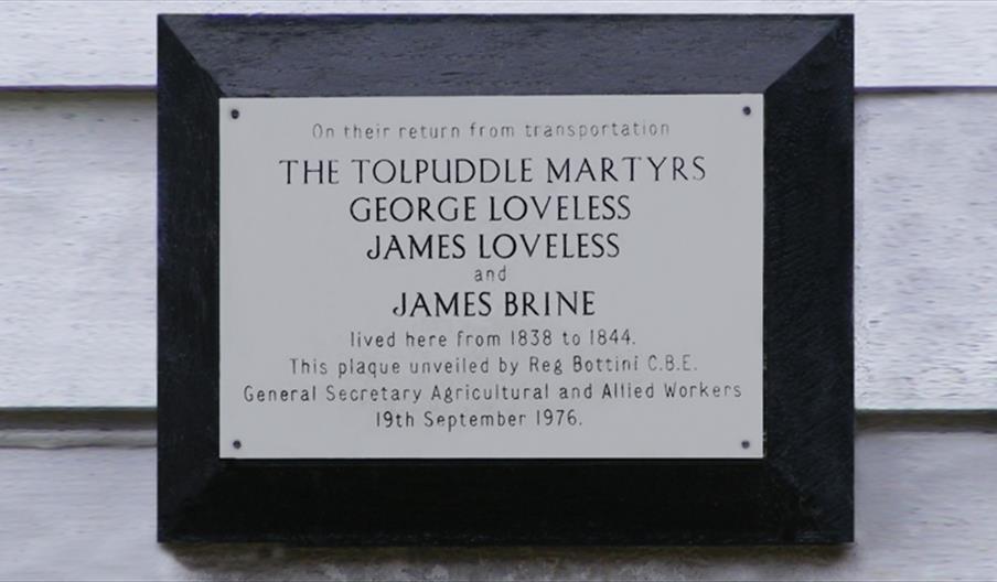 Plaque to the Tolpuddle Martyers who lived near Ongar from 1838 to 1844