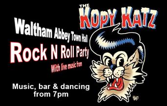 Kopy Katz plying Rock & Roll live at Waltham Abbey Town Hall