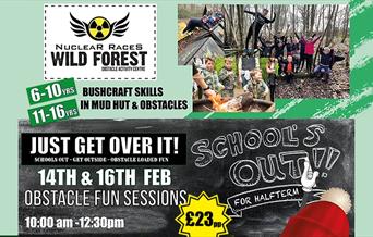 Nuclear Races Wild Forest presents Just Get Over It children's obstacle fun and bushcraft.