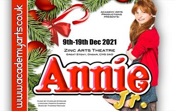 Academy Arts presents Annie Jr at Zinc Arts Ongar 9th to 19th December.