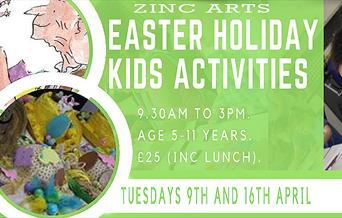 Easter Holiday activities for kids at Zinc Arts Ongar.