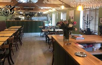 The new look of the interior at The Cart Shed Restaurant, Thornwood, Epping
