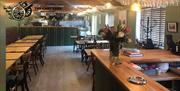 The new look of the interior at The Cart Shed Restaurant, Thornwood, Epping