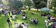 Enjoying the grounds at a Copped Hall open day.
