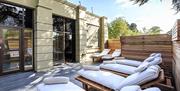 Relax in the Eden Spa courtyard at Down Hall.