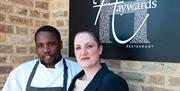 Head Chef Jahdre Hayward and his wife Amanda, owners of Haywards Restaurant, Epping.