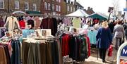 Clothing stalls at Epping Town Market.
