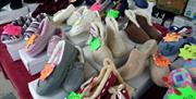 Footwear of all kinds at Epping Market.