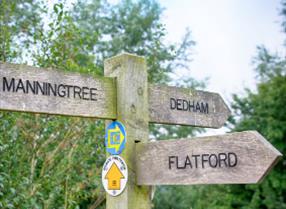 Walking in Essex, sign showing directions
