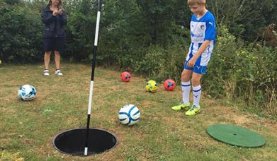 Footgolf at Waldegraves Holiday Park Mersea Island, Essex