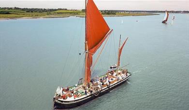 Thames barge under sail, Topsail Charters