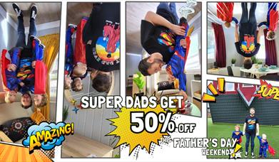 Father's Day at Upside Down House