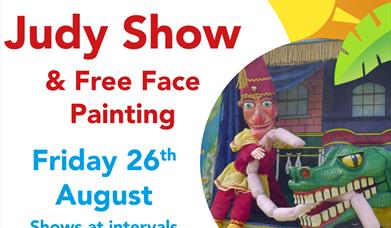Poster showing punch and judy show